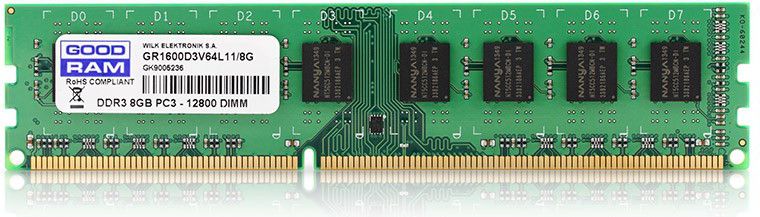 Pamięć GoodRam DDR3, 8 GB, 1600MHz, CL11 (GR1600D3V64L11/8G)