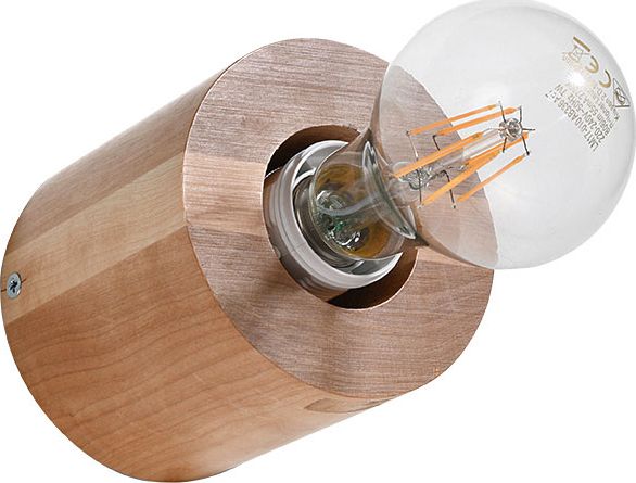 Kinkiet Lumes Drewniany okrągły kinkiet - EX637-Salgadi