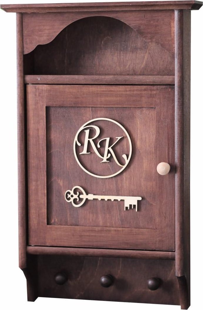 Prowansalska Manufaktura Szafka na klucze XL Rustic inicjały-16