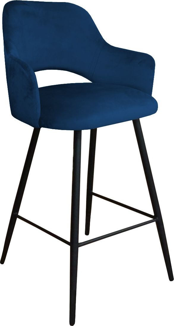 Atos Hoker NAPO VELVET granatowy na czarnych metalowych nogach ATOS