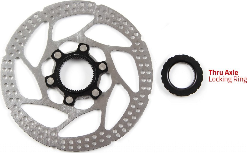 Clarks Tarcza hamulcowa CLARKS C-CL-180mm, Mocowanie Centerlock, Pierścień blokujący dla Thru Axle, Srebrna