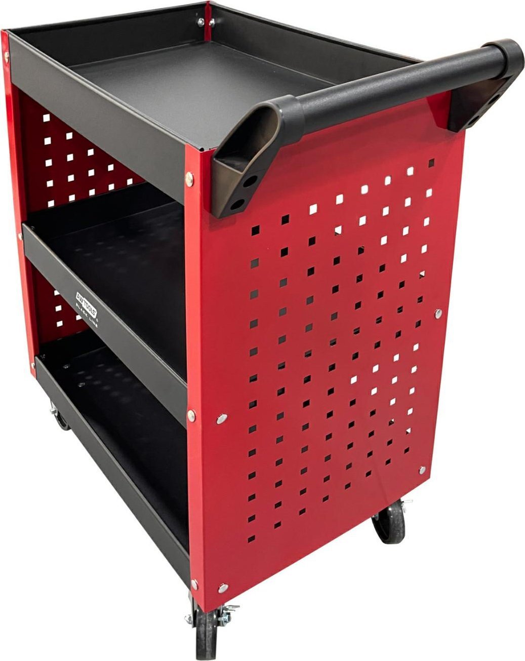 AW WÓZEK WARSZTATOWY METALOWY 3 POZIOMY + PERFORACJA
