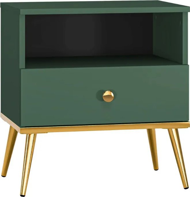 ML Meble Szafka nocna GRIN 1S zielona ML MEBLE