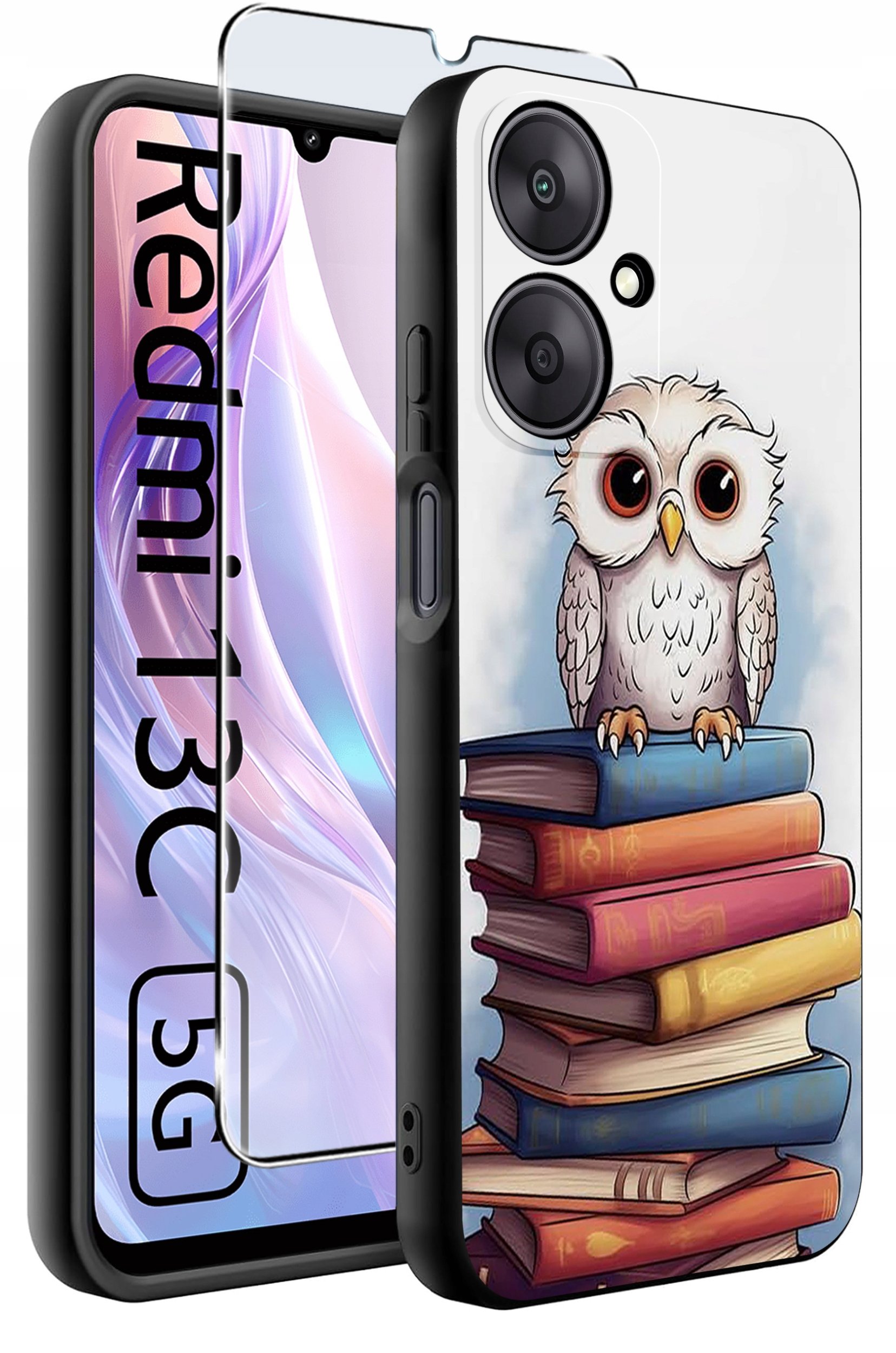 ETUI do Xiaomi Redmi 13C 5G WZORY |SILIKONOWE MATT CASE +SZKŁO HARTOWANE 9H