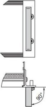 SCHROFF Jednoczęściowy uchwyt SCHROFF, szerokość 12,2 mm, anodowany na jasno, 4 HU