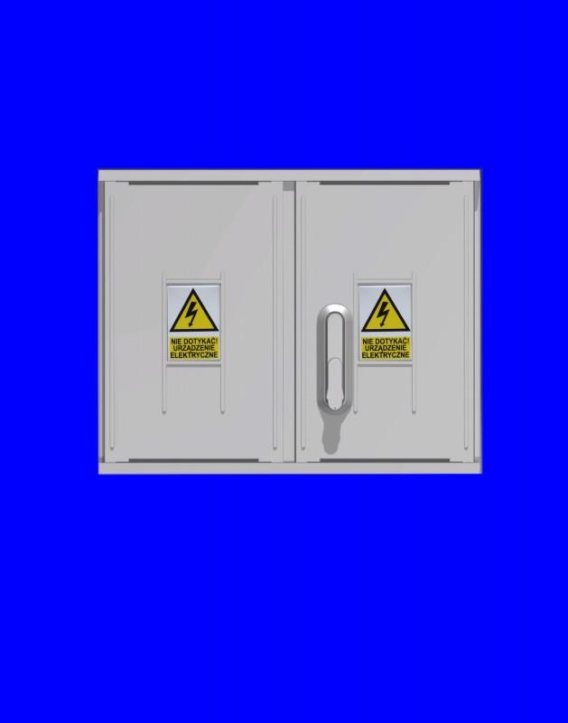 Incobex Obudowa termoutwardzalna STN 53x42x25 zamek cięgła kątowniki daszek prosty - IOB-32110-002