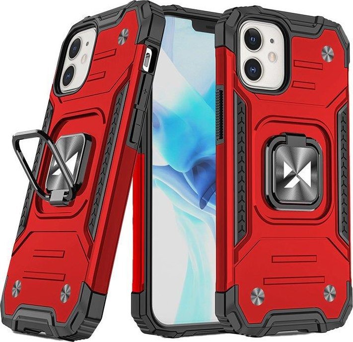 Wozinsky Wozinsky Ring Armor etui iPhone 14 Plus pancerny pokrowiec uchwyt magnetyczny ring czerwone