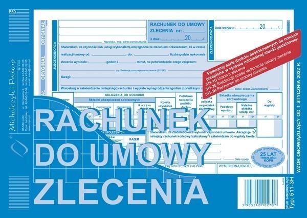 Michalczyk & Prokop Rachunek do umowy zlecenia A5 511-3H