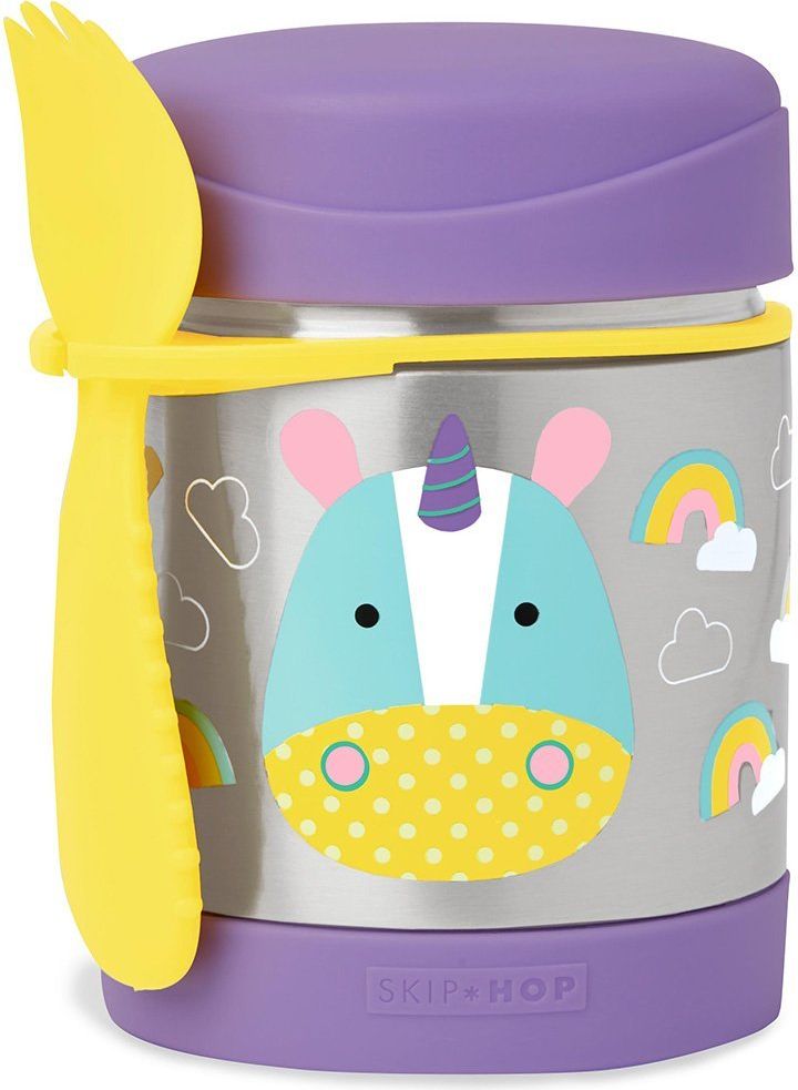 Skip Hop Termos dla dzieci Zoo Jednorożec 0.325 l Srebrno-fioletowy