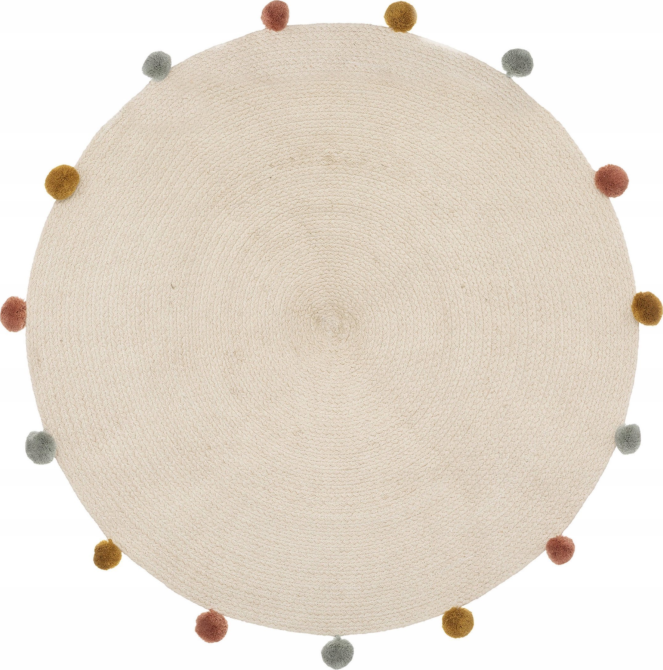 Atmosphera Dywanik dla dzieci ARLEKIN z pomponami, Ø 90 cm