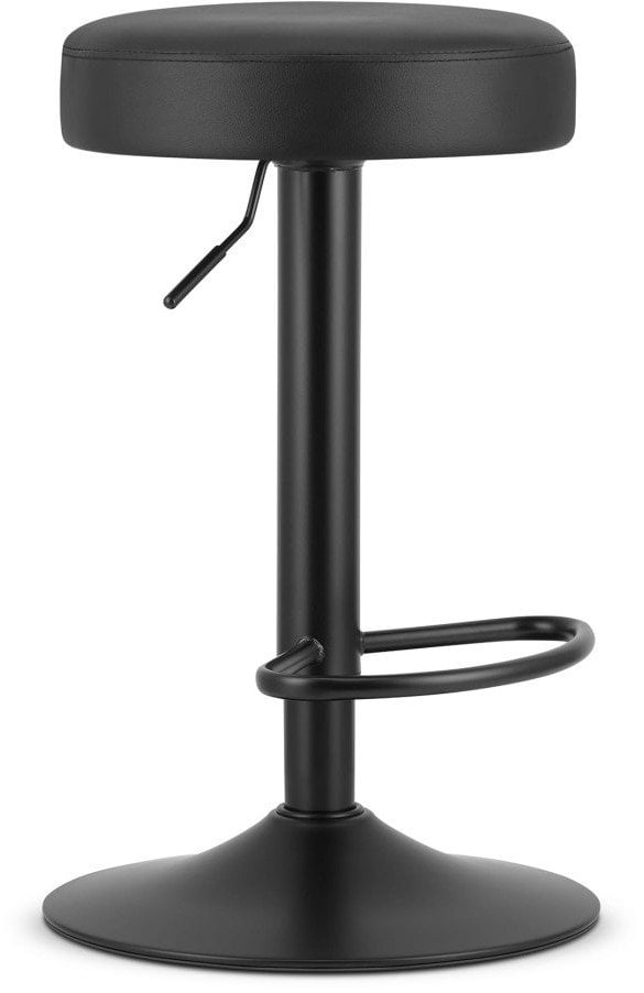 Baro-pusbario kėdė Rojst, dirbtinė oda, juoda