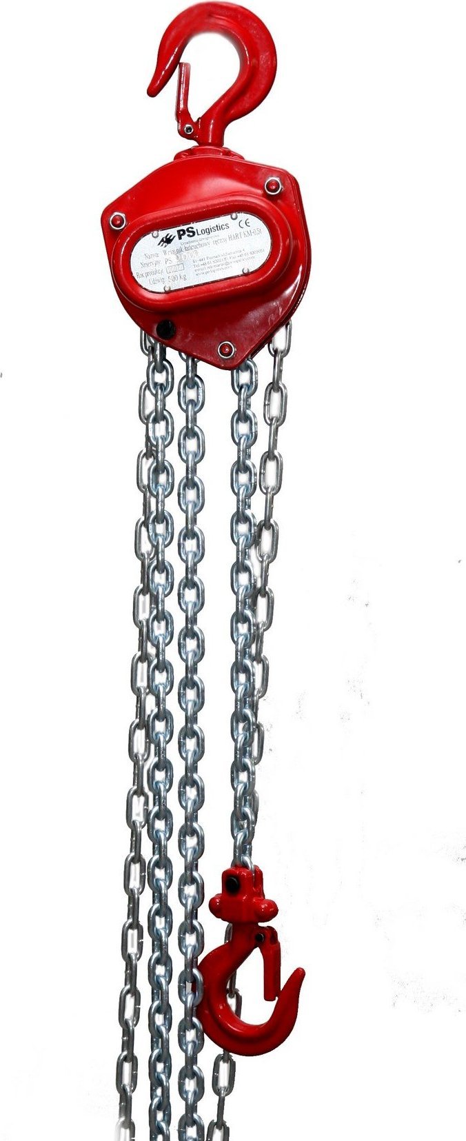 PS Lift Wciągnik podnośnik łańcuchowy ręczny, udźwig 1000 kg (Długość 3m)