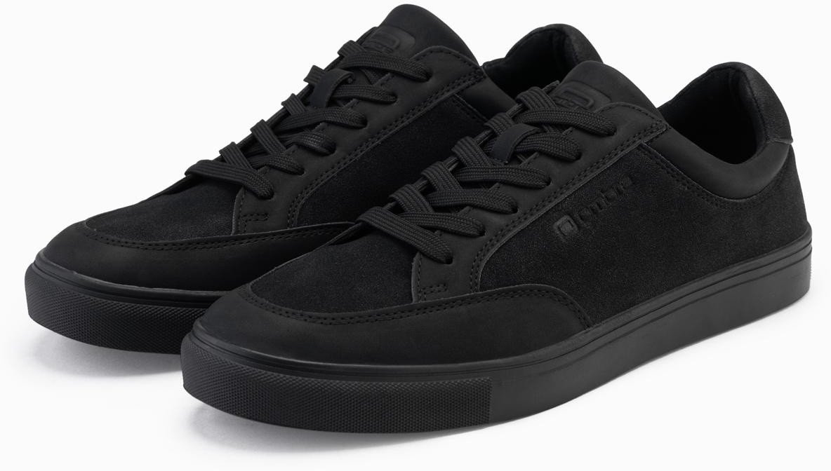 Monochromatyczne męskie buty w stylu streetwearowym czarne V3 OM-FOTL-0183 42