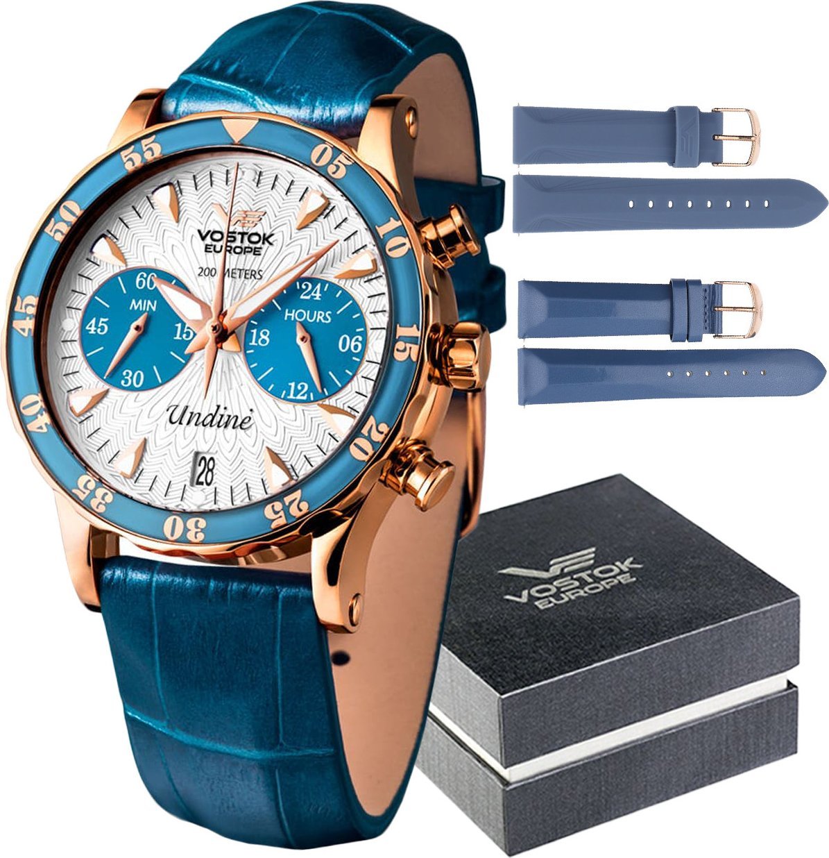 Zegarek Vostok Europe Zegarek damski Vostok Europe VK64-515B527 niebieski