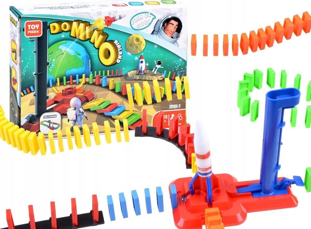 Jokomisiada Kosmiczne Domino rakieta edukacyjna zabawka ZA3494