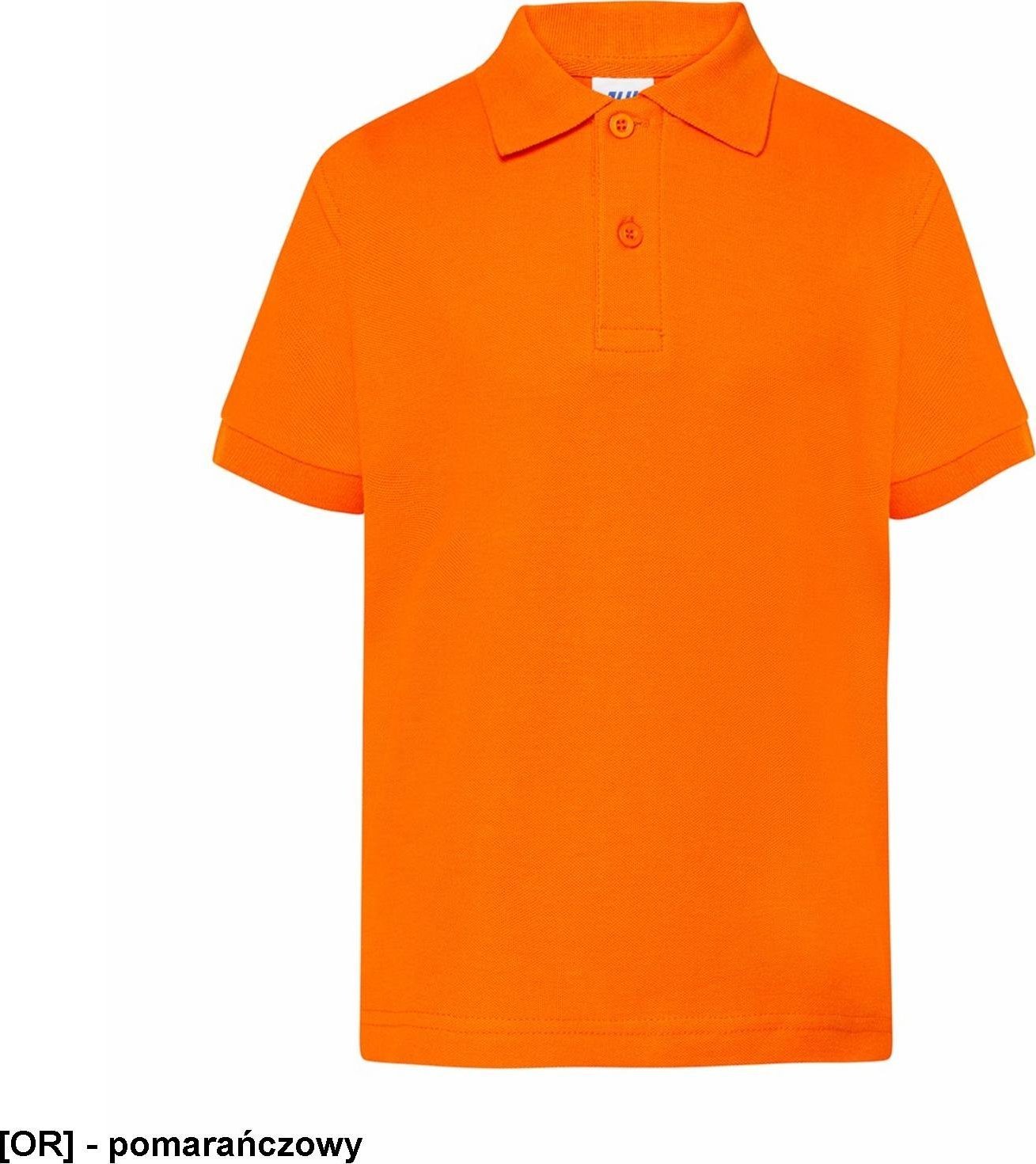JHK PKID200 PKID210 - koszulki polo dzieciece krótki rękaw, rozcięcia po bokach 210 g/m2 approx, 100% bawelna - pomarańczowy 7-8