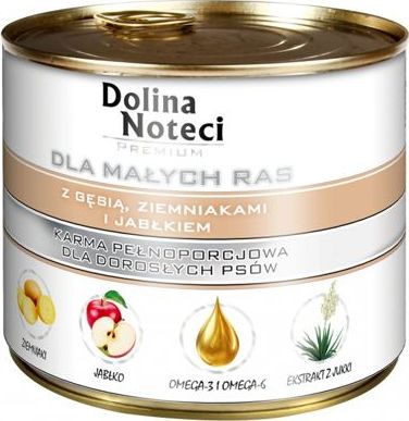 Dolina Noteci Dolina Noteci PREMIUM dla psów małych ras z gęsią ziemniakami i jabłkiem 12x185 g