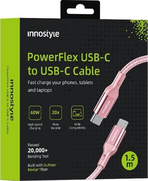 Kabel USB Innostyle USB-C - USB-C 2 m Różowy