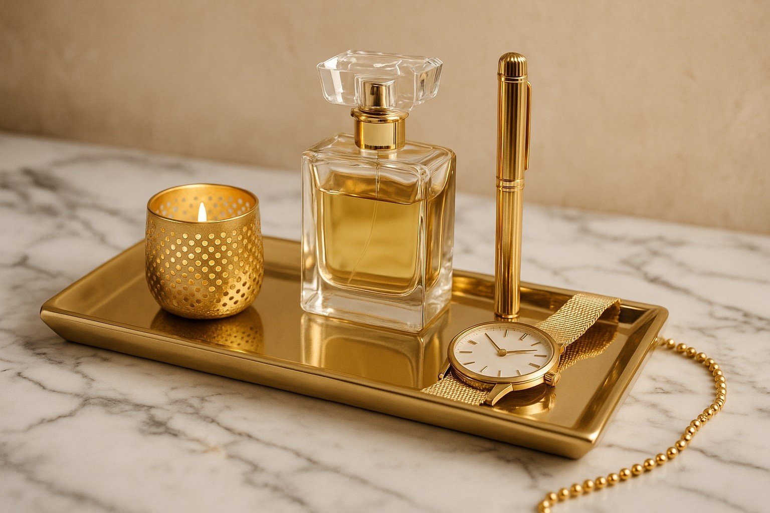 Taca ceramiczna ozdobna 25,5x13x3 cm złota