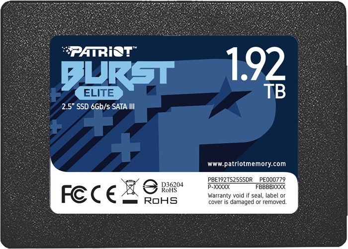 Dysk SSD Patriot Burst Elite 1.92TB 2.5" SATA III (PBE192TS25SSDR)