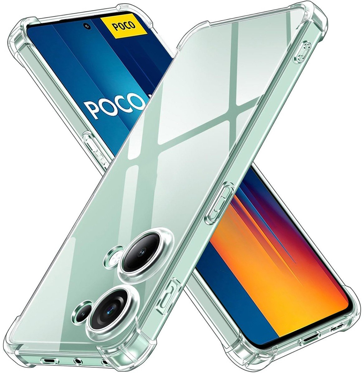 Etui Flexair Pro do Poco M6 Pro, Przezroczyste