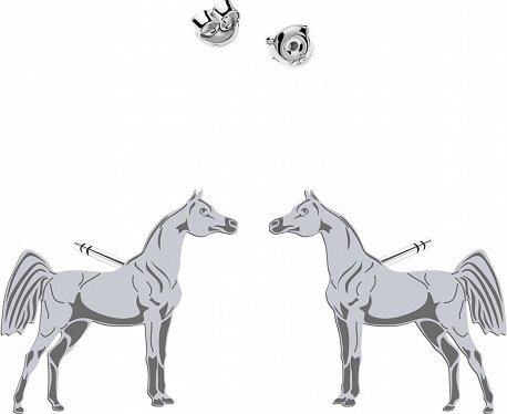 Radziszewska Jewellery Srebrne Kolczyki Koń Arabski