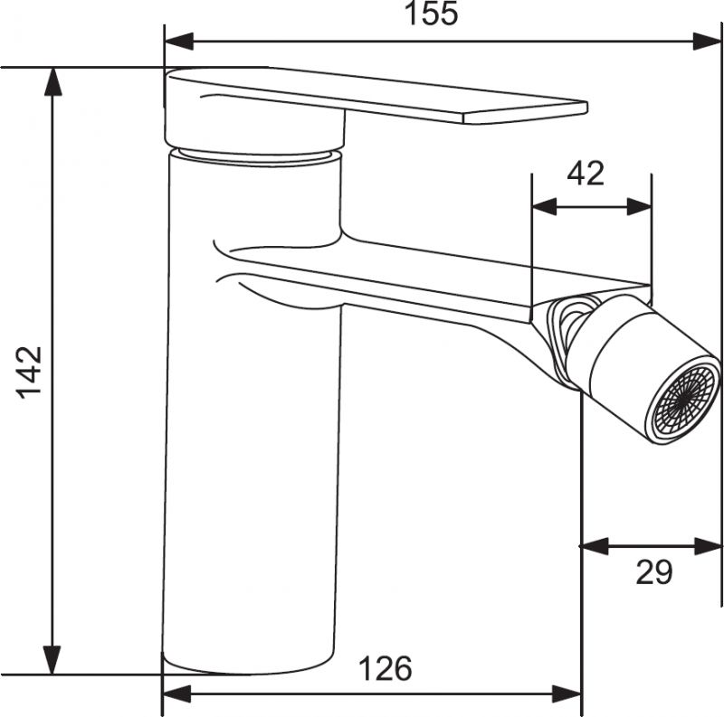 Bateria bidetowa Mexen Mexen Zero bateria bidetowa chrom - 71120-00