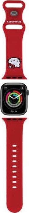 Hello Kitty Hello Kitty Silicone Kitty Head - Pasek do Apple Watch 38/40/41 mm (czerwony)