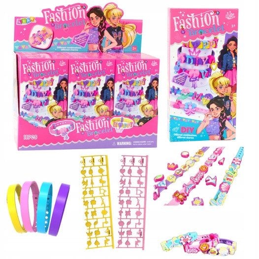 Zestaw Bransoletek DIY Zawieszki Wzory Litery 4 Bransoletki Regulowane