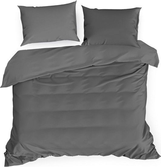 Eurofirany Komplet Pościeli Satyna Nova3 Stal 160x200 NP 3 CZĘŚCI