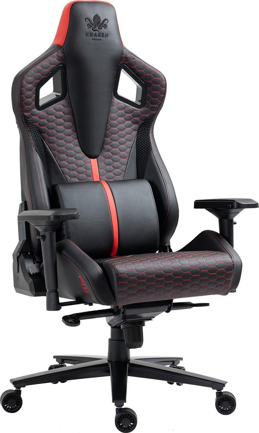 Fotel Kraken Apollo szaro-czerwony