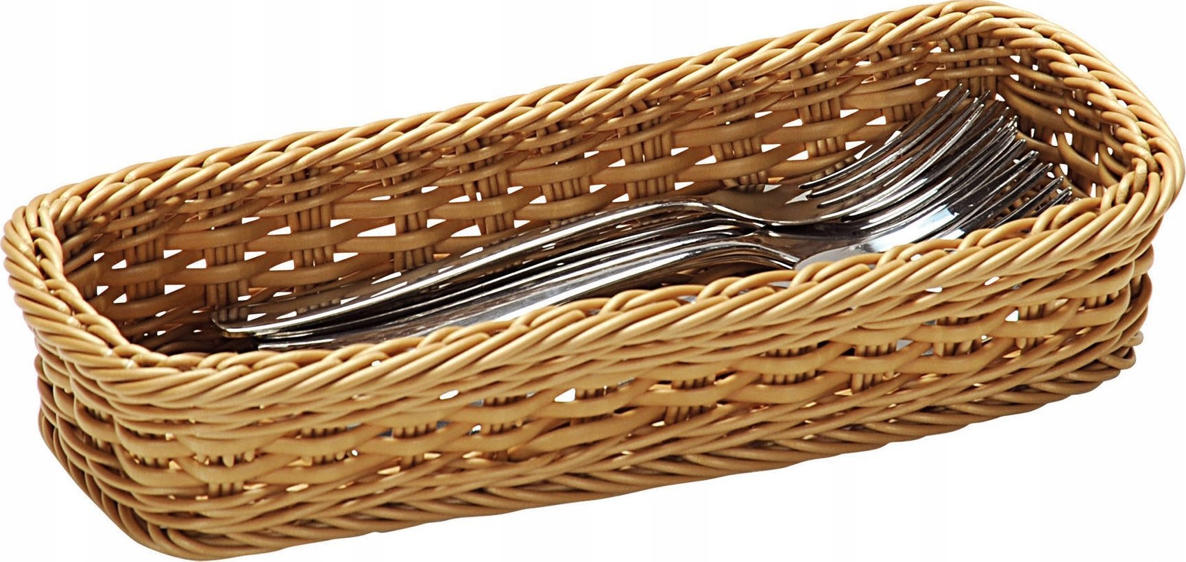 Kesper Koszyk na sztućce, pojemnik do serwowania, brązowy, 28 x 11,5 cm, Kesper
