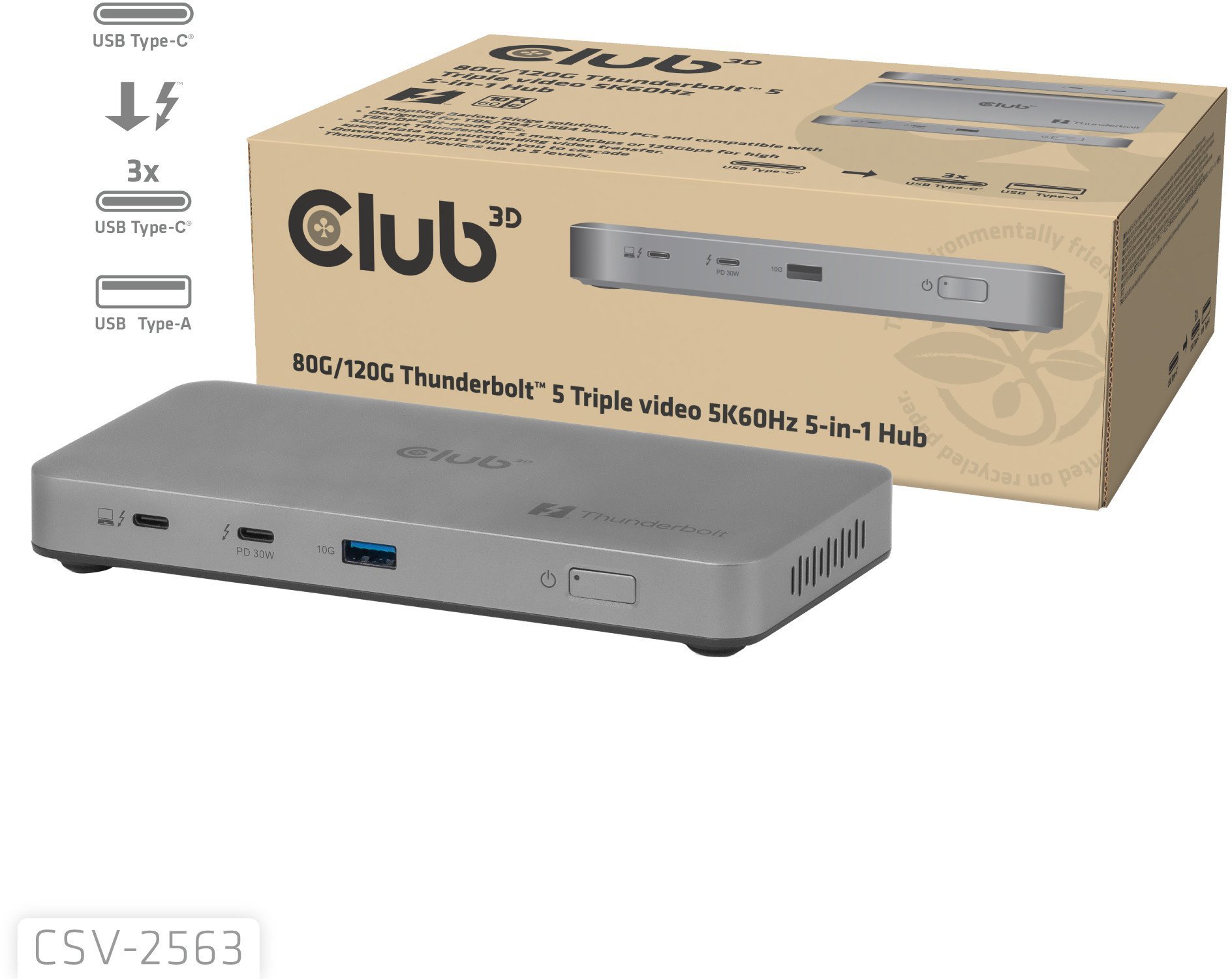 CLUB3D CSV-2563 huby i koncentratory