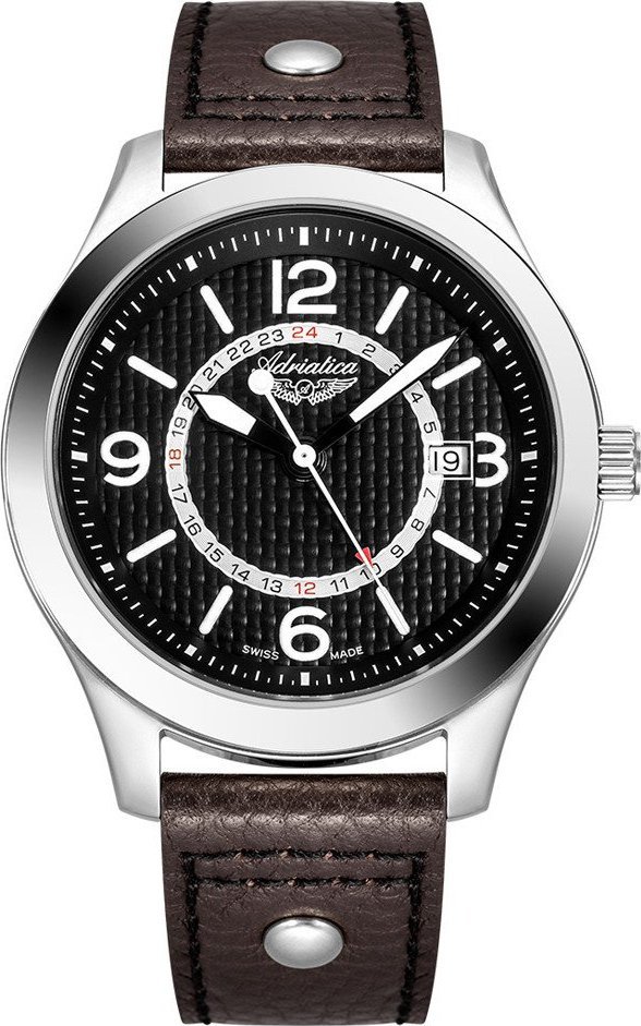 Zegarek Adriatica Zegarek męski Adriatica A8312.5B24Q brązowy