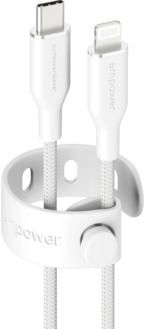 Kabel USB PanzerGlass USB-A - Lightning 1.2 m Biały (EM41725)