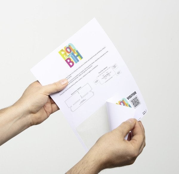 Durable DURABLE VISITOR BADGE Namesschilder mit EURO-Lochung 100Stk