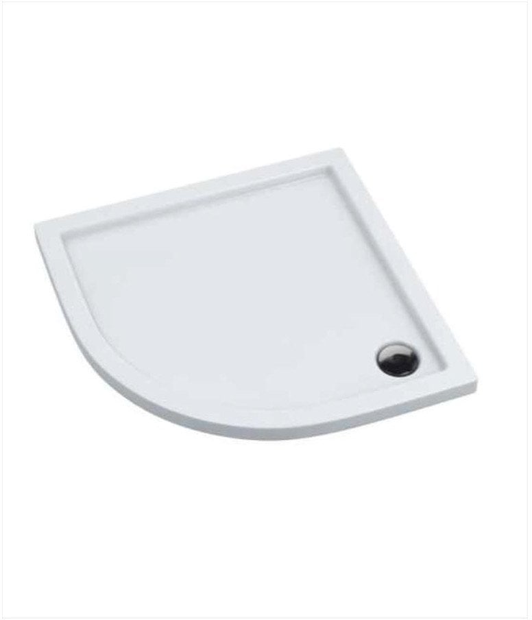KNG.B-02-P-80-5/3-WHITE-90 / AQUAFORM / SLIM / BRODZIK 80X80X5/3 PÓŁOKRĄGŁY, FI90, R550 BIAŁY /