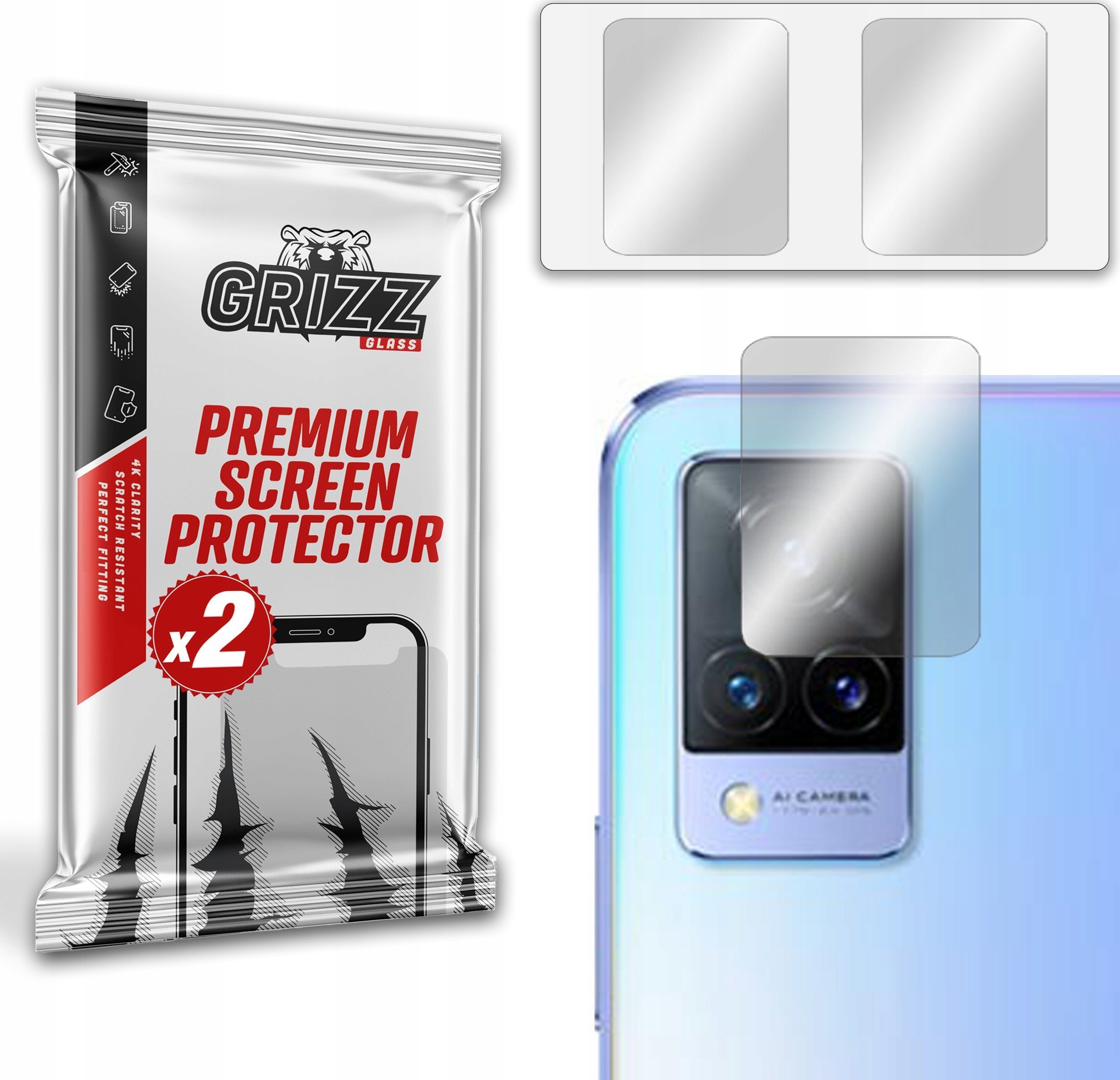 GrizzGlass Szkło na aparat GrizzGlass HybridGlass Camera Vivo V21s