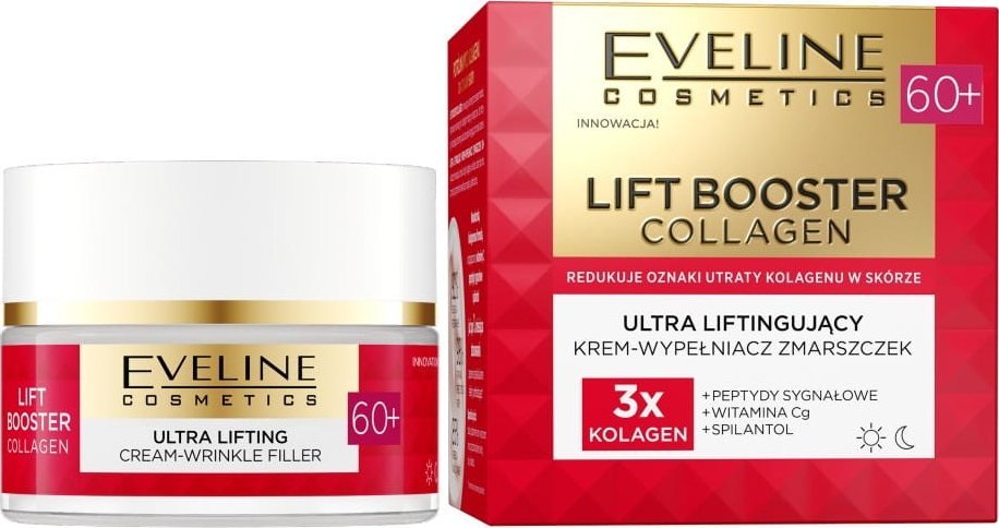 Eveline Lift Booster Collagen ultra liftingujący krem-wypełniacz zmarszczek 60+ 50ml