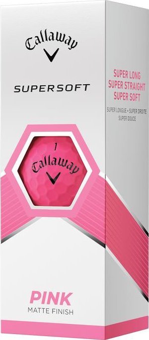 Matowe piłki golfowe CALLAWAY SUPERSOFT (różowe)