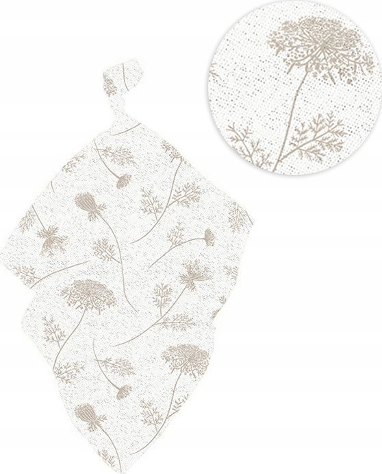 Texpol 90473-PIELUSZKA BAMBUSOWO-LNIANA ŻAKARD 120X120 CM DZIKI KOPER