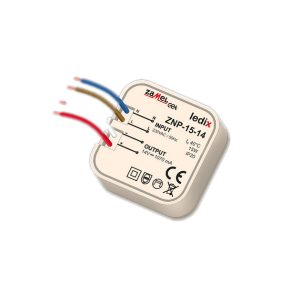 Zamel Zasilacz LED dopuszkowy 14V DC 15W (ZNP-15-14)