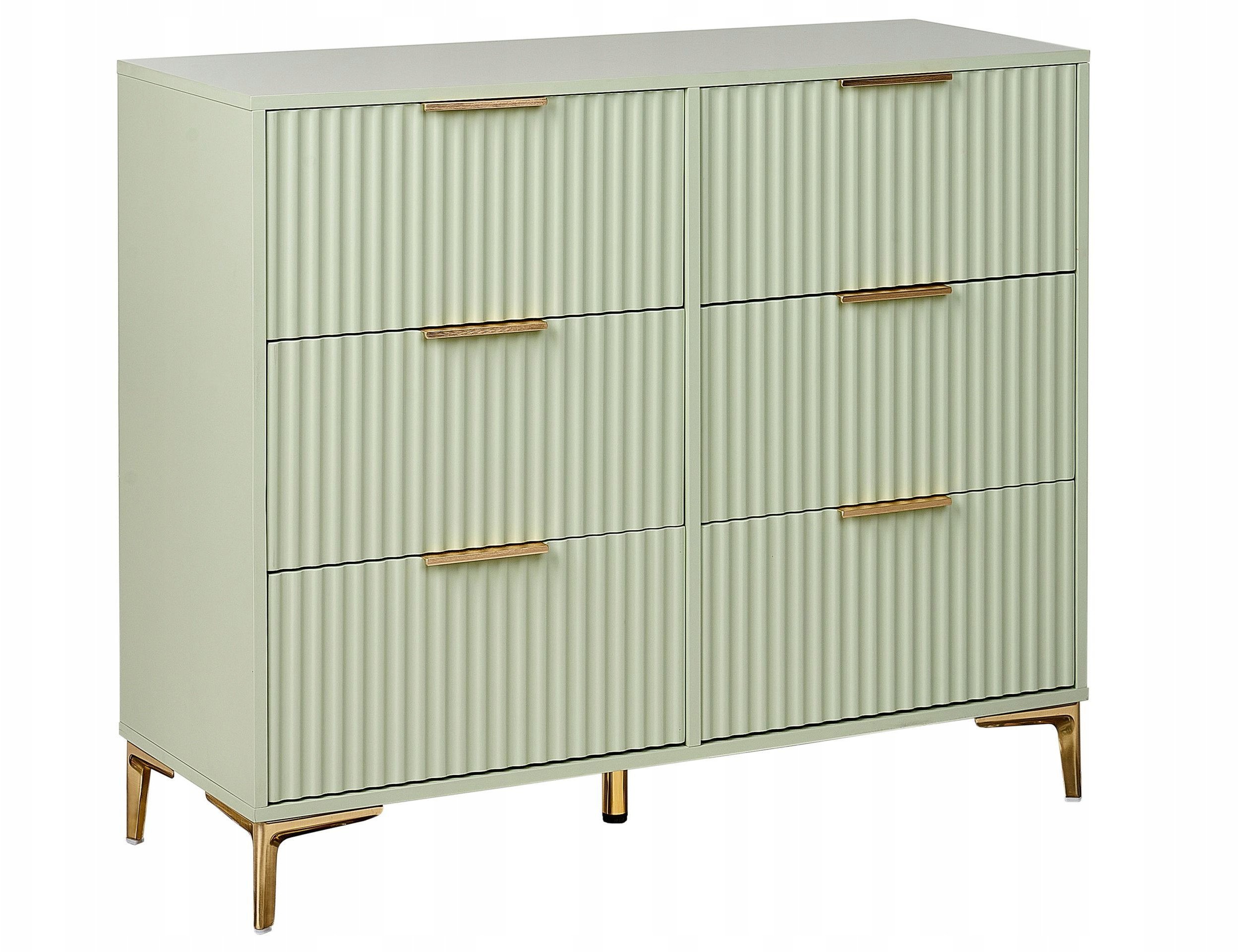 Komoda 6 szuflad WALCOTT Jasnozielony