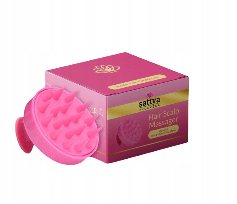 SATTVA_Szczotka do masażu skóry głowy Różowa 1szt