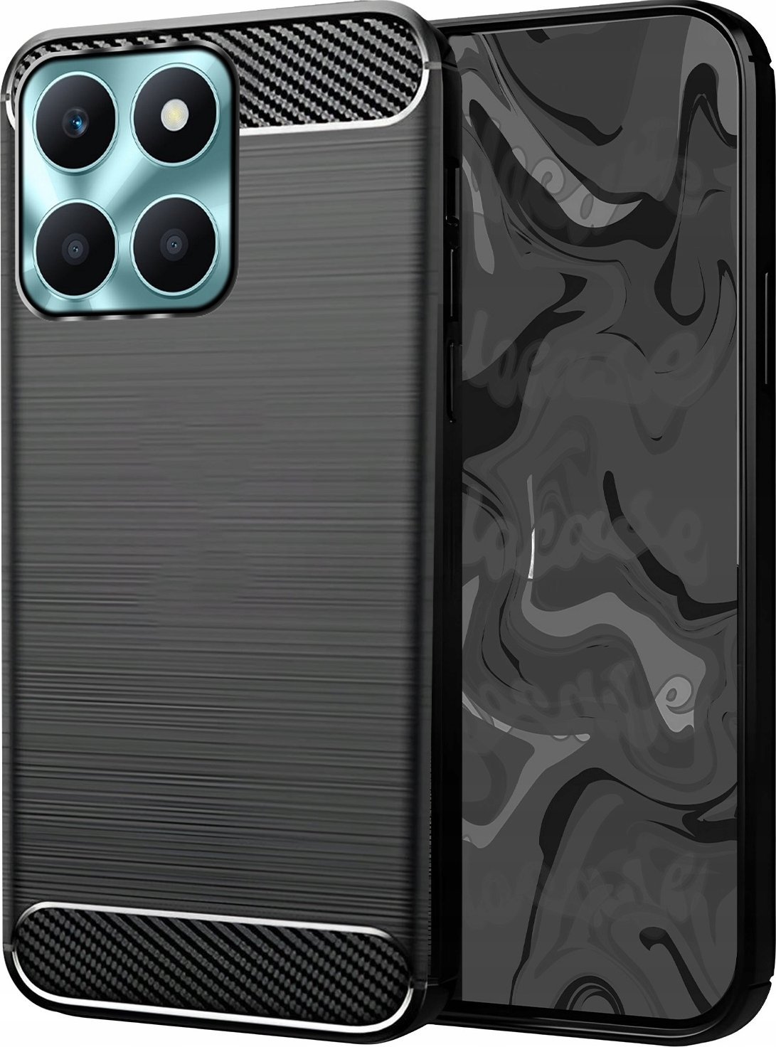 Hello Case ETUI DO HUAWEI HONOR X6A | PANCERNE KARBON CASE CZARNE