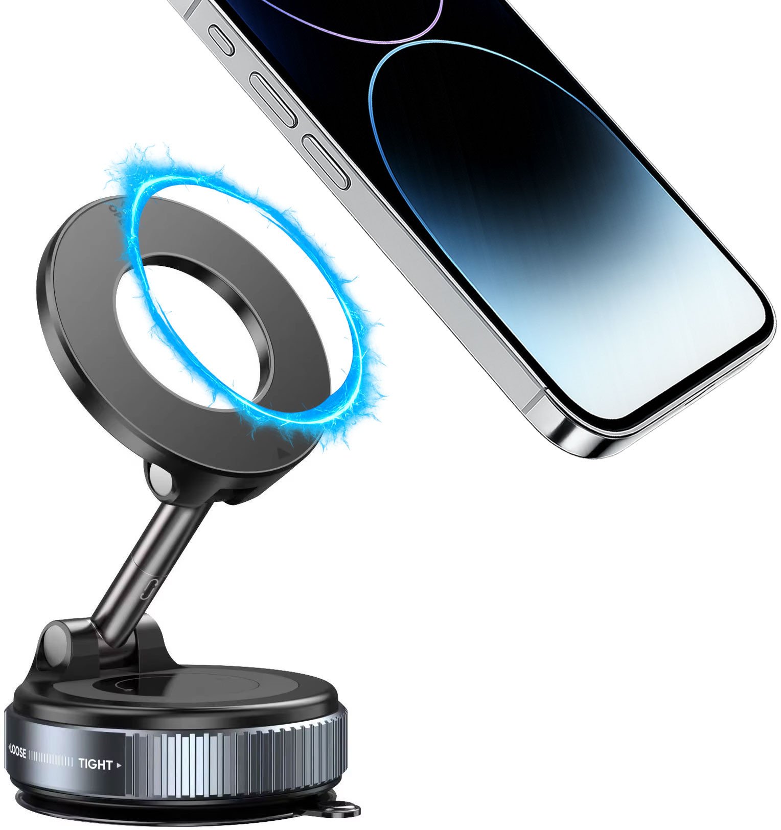 Uchwyt na telefon obrotowy przyssawka magnetyczna