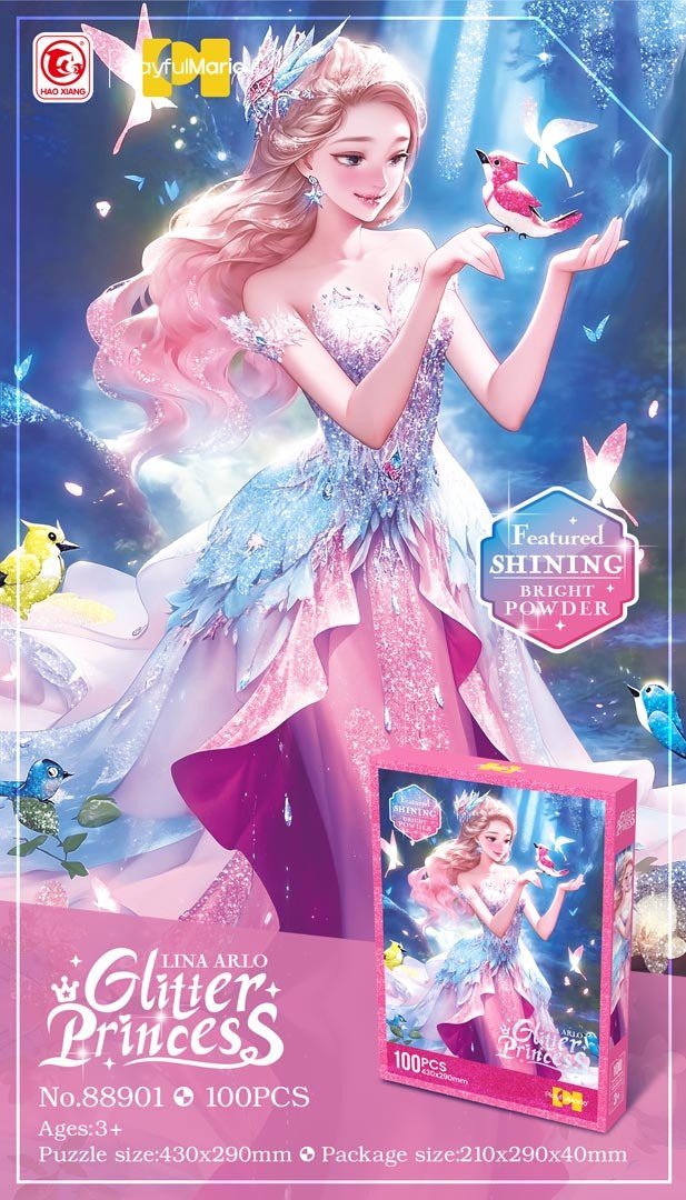 Zestaw Puzzli 100el. Księżniczka Różowa EDUKAMP