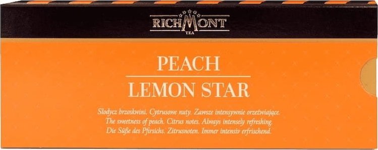 Richmont Herbata Richmont Peach Lemon Star 12x6g - herbatka cytrynowo-brzoskwiniowa