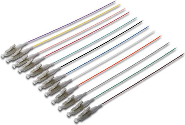 Digitus Kolorowe pigtaile LC OM3 50/125µ Simplex 2m 12szt. (DK-25332-02/3)