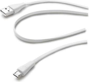 Kabel USB Cellular Line USB-A - 1.1 m Biały (CUSBDATACMICROUSBW)